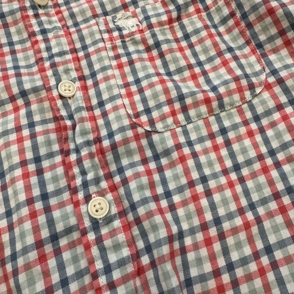 Abercrombie kids Boys Plaid Cotton Button Down Size -13/14 - Picture 3 of 3